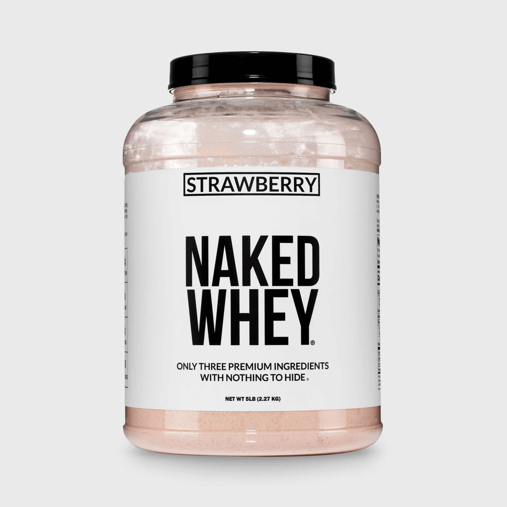 Strawberry Whey Protein Powder - Strawberry - Value Size for Easy Mixing at Home or On the Go