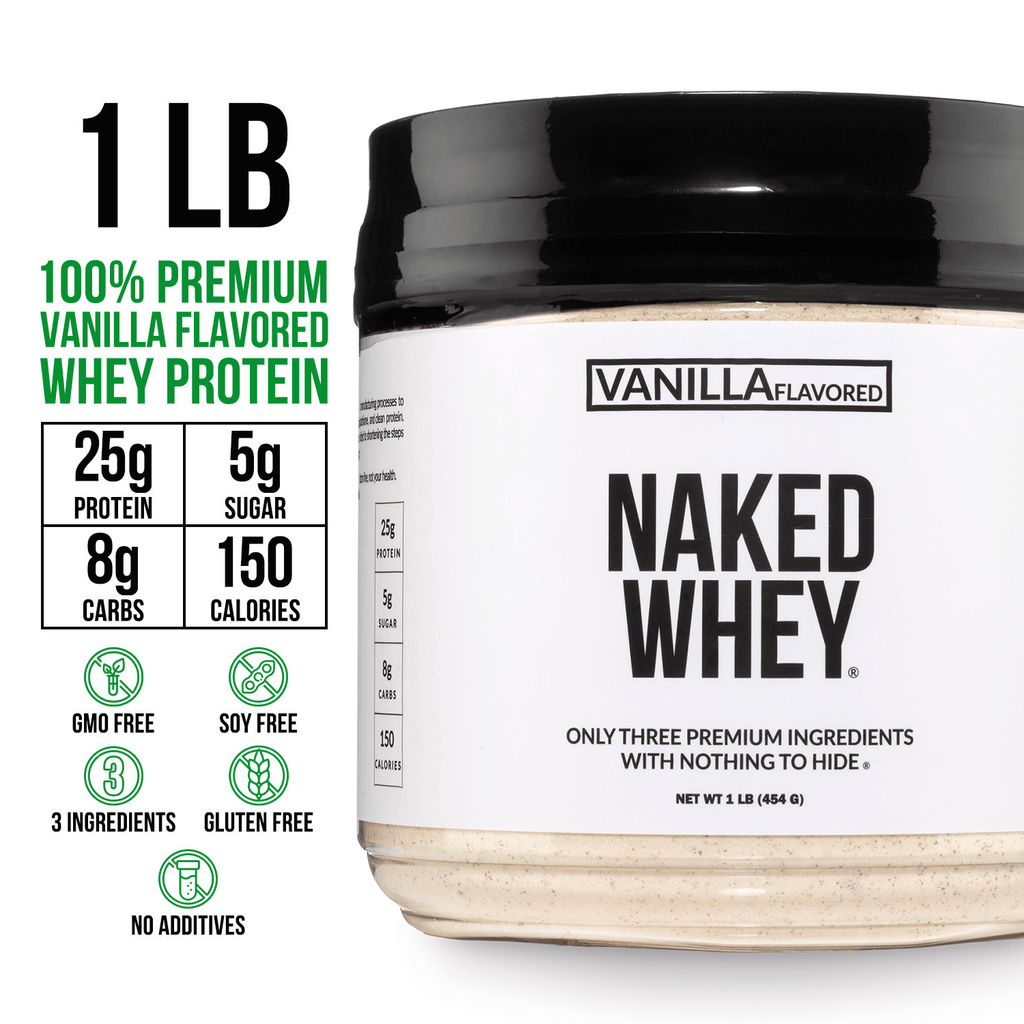 Vanilla Whey Protein Powder 1lb - Vanilla for Easy Mixing at Home or On the Go