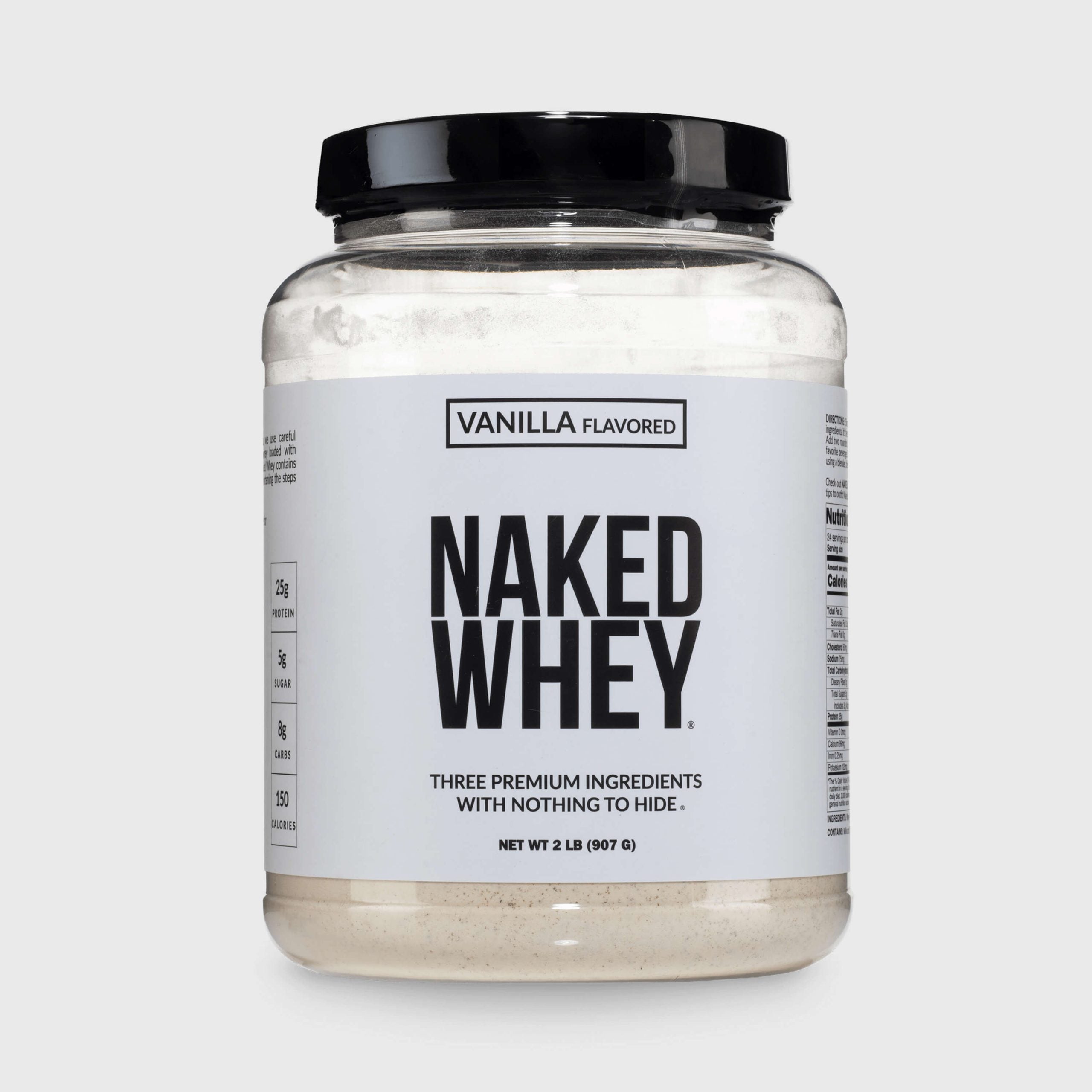 Vanilla Whey Protein Powder - Vanilla - Standard Size for Easy Mixing at Home or On the Go