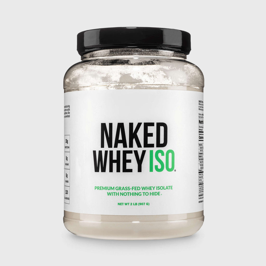 Grass Fed Whey Isolate Protein Powder - Unflavored for Easy Mixing at Home or On the Go