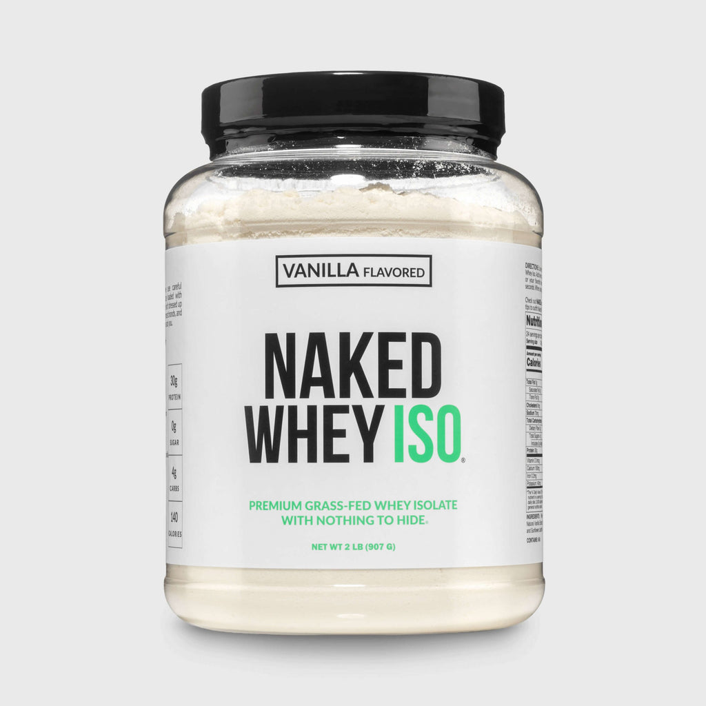 Vanilla Grass - Fed Whey Isolate Protein Powder - Vanilla for Easy Mixing at Home or On the Go