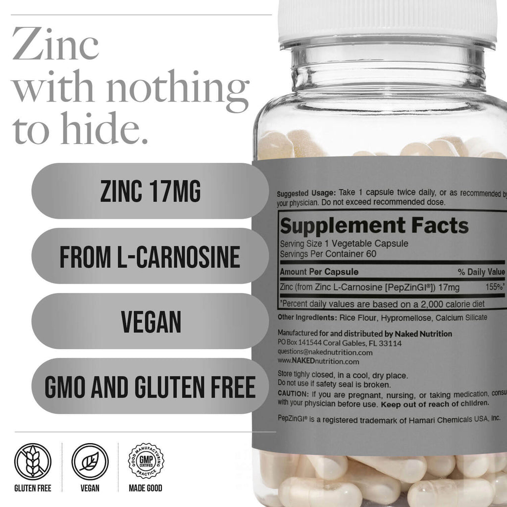 Daily Zinc Supplement - Zinc for Convenient Home or Travel Use