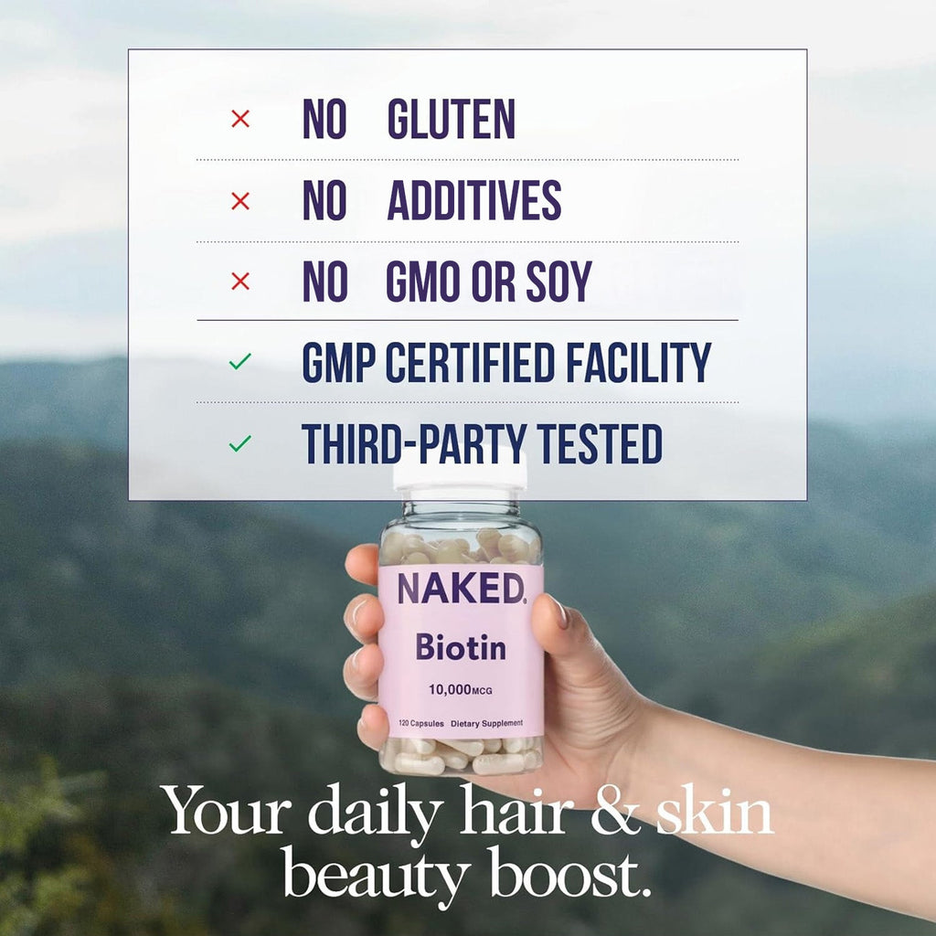 Daily Biotin Supplement - Biotin for Convenient Home or Travel Use