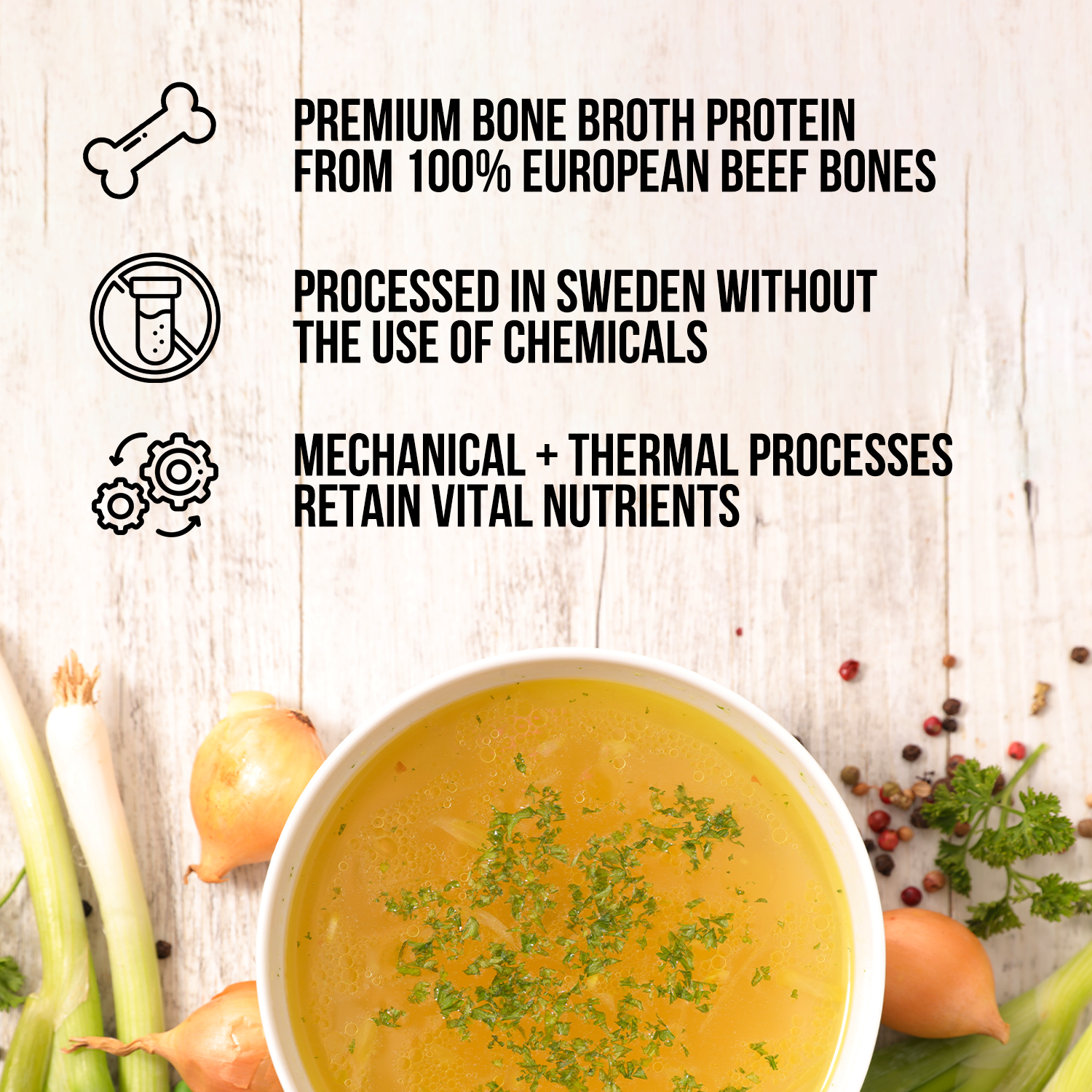 Bone Broth Protein Powder for Easy Mixing at Home or On the Go