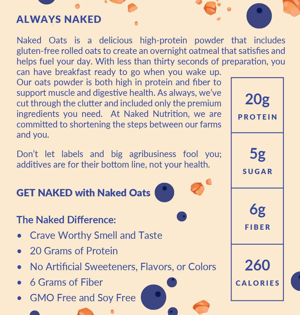 Blueberry Cobbler Protein Oats - Blueberry Cobbler for Warm, Convenient Morning Meals