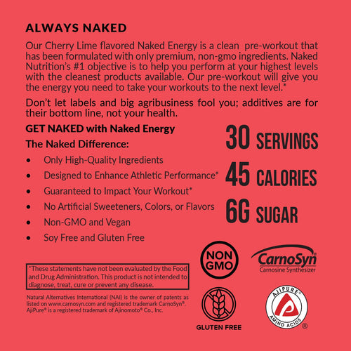 Cherry Lime Pre Workout Supplement - Cherry Lime with an Easy - Mix Workout Format