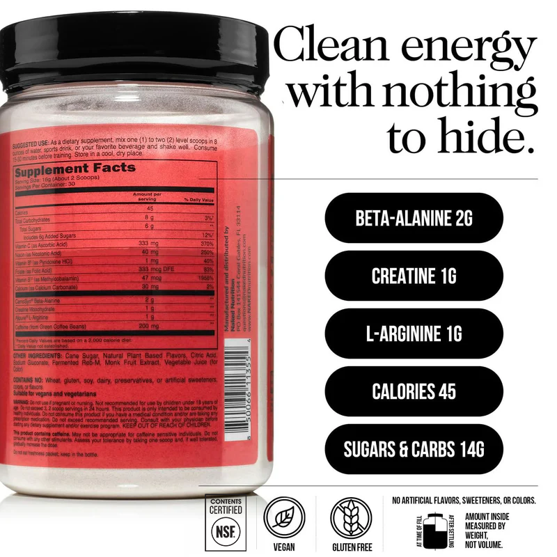 Cherry Lime Pre Workout Supplement - Cherry Lime with an Easy - Mix Workout Format