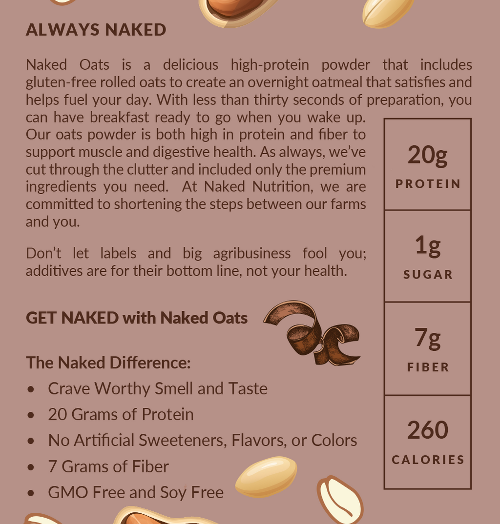 Chocolate Peanut Butter Protein Oats - Chocolate Peanut Butter for Warm, Convenient Morning Meals