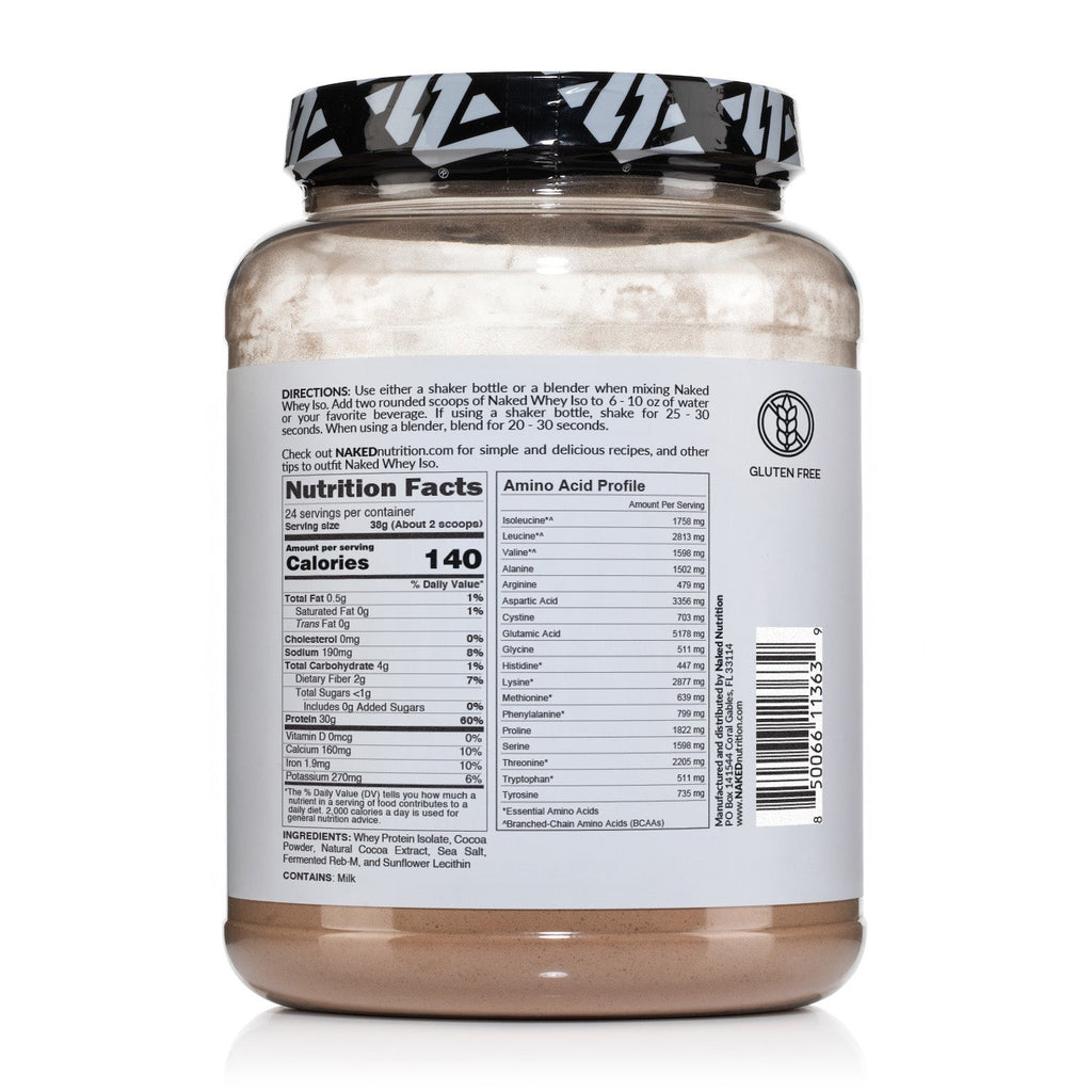 Chocolate Grass - Fed Whey Isolate Protein Powder - Chocolate for Easy Mixing at Home or On the Go