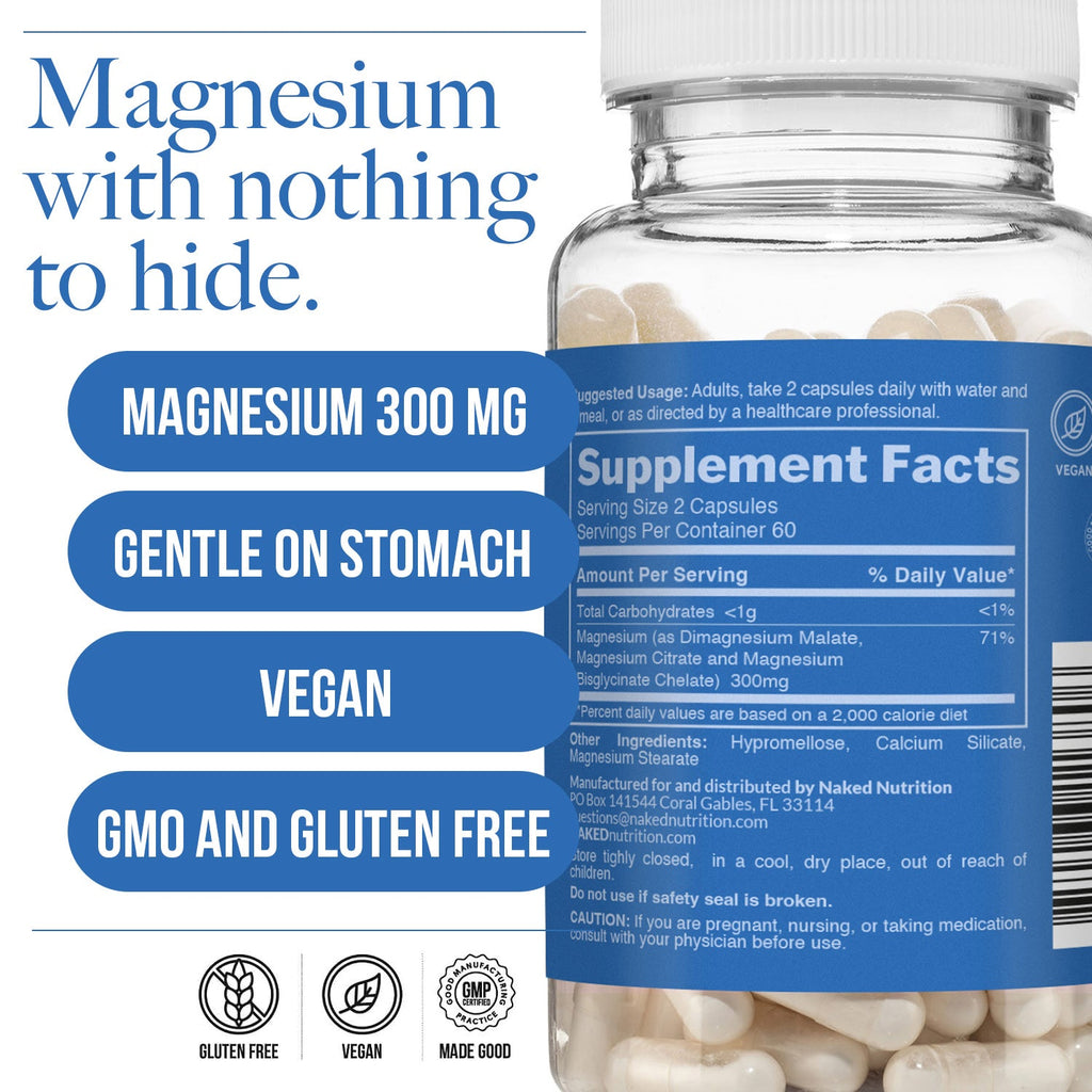 Daily Magnesium Supplement - Magnesium for Convenient Home or Travel Use