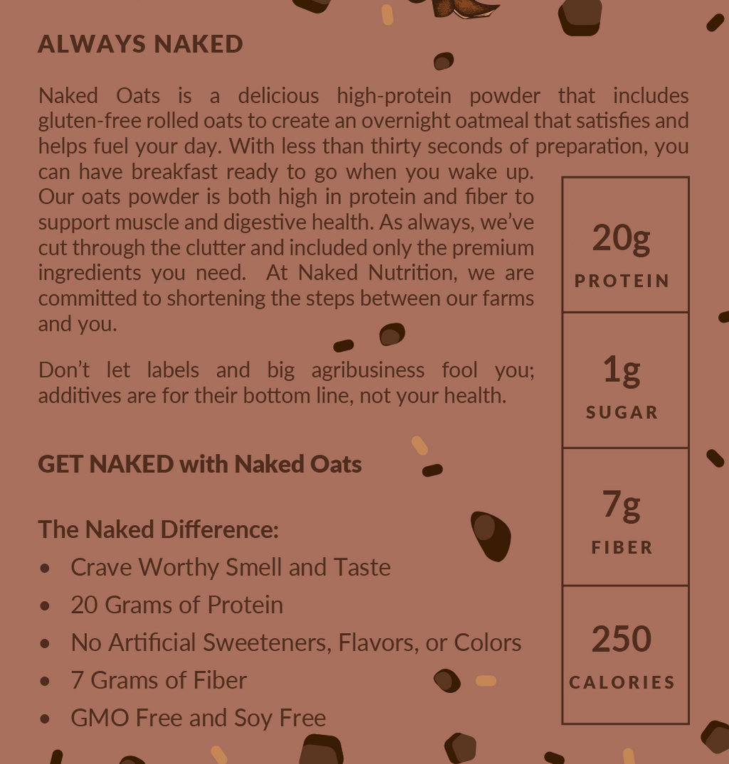 Double Chocolate Protein Oats - Double Chocolate for Warm, Convenient Morning Meals
