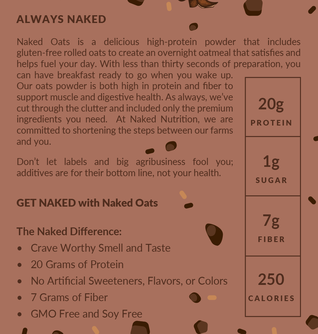 Double Chocolate Protein Oats - Double Chocolate for Warm, Convenient Morning Meals