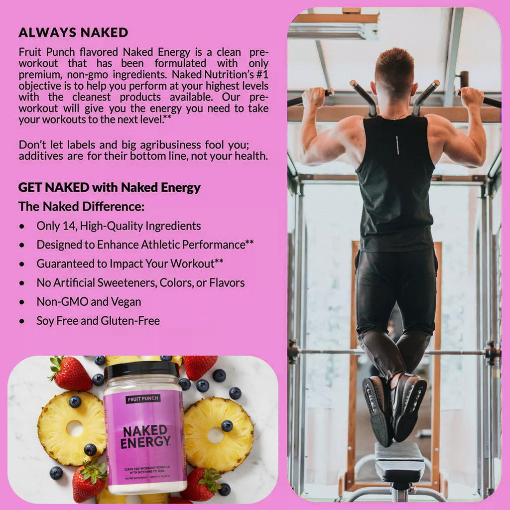 Fruit Punch Pre Workout Supplement - Fruit Punch with an Easy - Mix Workout Format