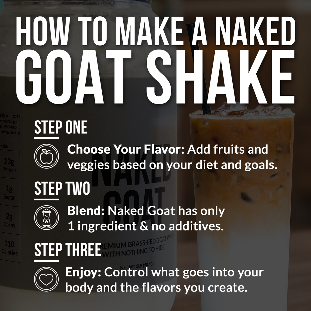 Chocolate Goat Whey Protein Powder - Chocolate for Easy Mixing at Home or On the Go