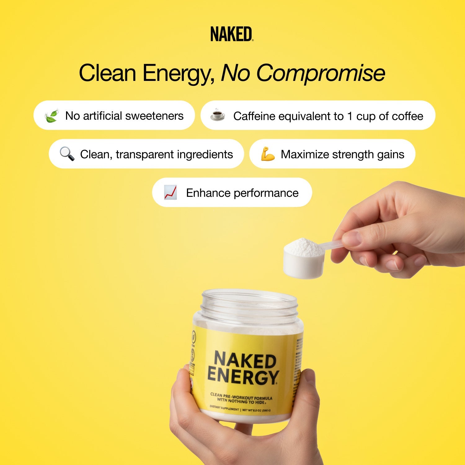 Pre Workout Supplement - Unflavored with an Easy - Mix Workout Format