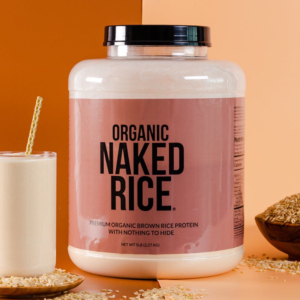 Organic Brown Rice Protein Powder - 5LB Unflavored for Easy Mixing at Home or On the Go