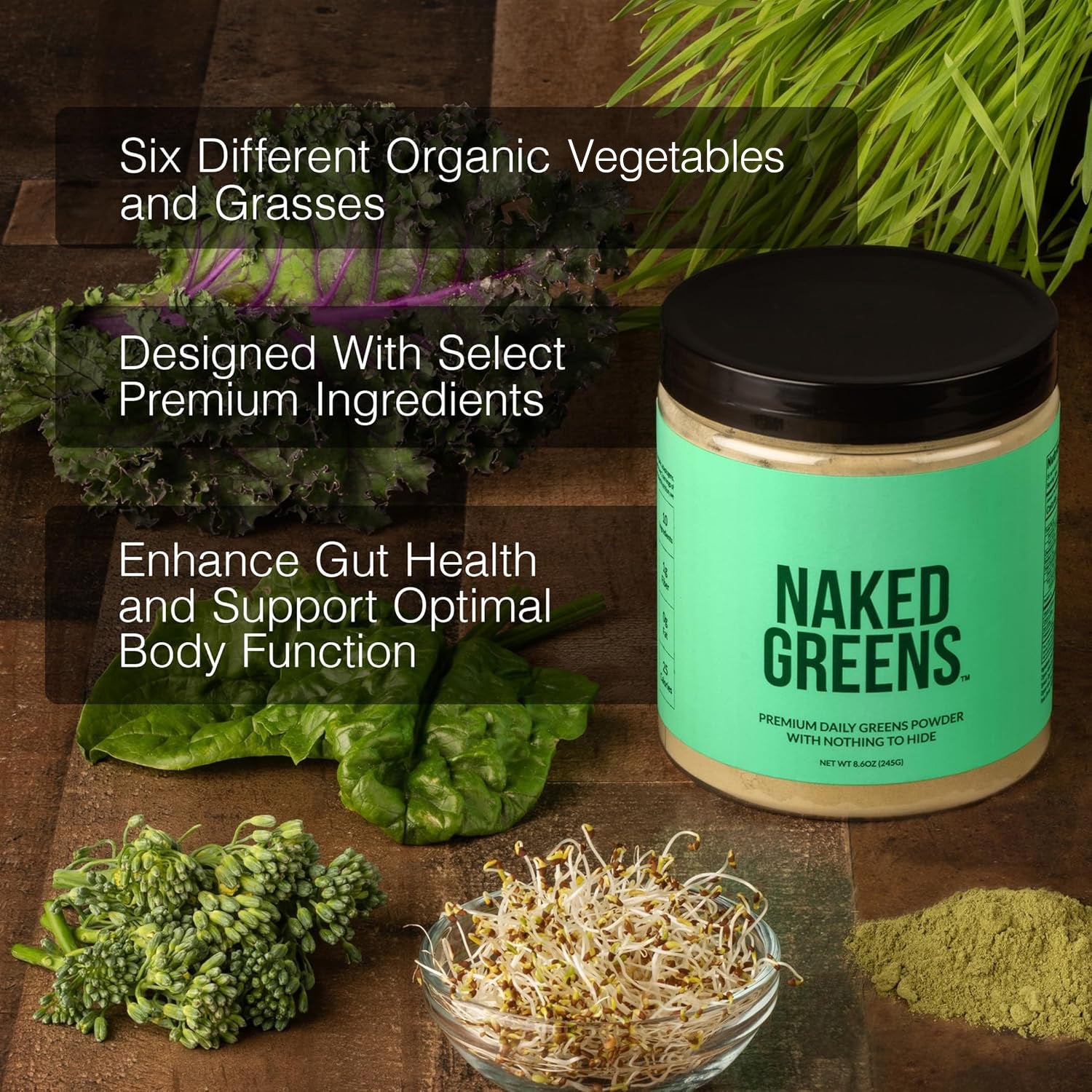 Organic Greens, Prebiotic and Probiotic Powder for Easy and Consistent Daily Use