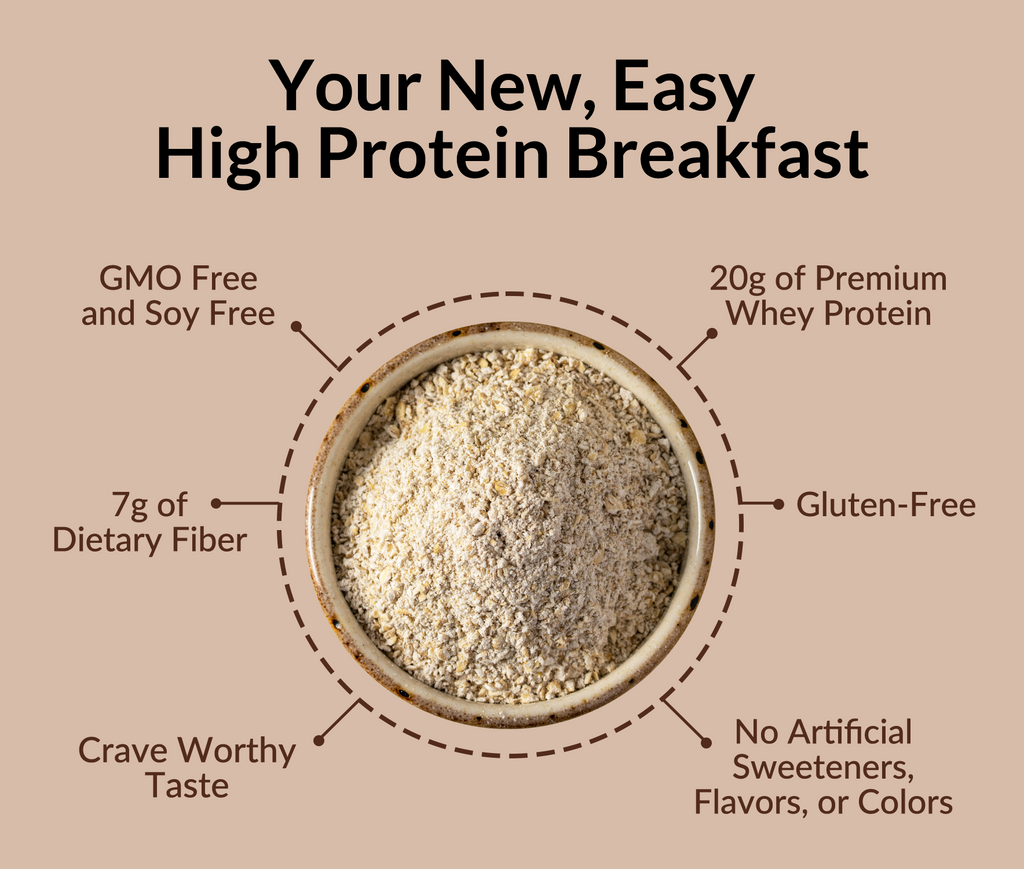 Chocolate Peanut Butter Protein Oats - Chocolate Peanut Butter for Warm, Convenient Morning Meals