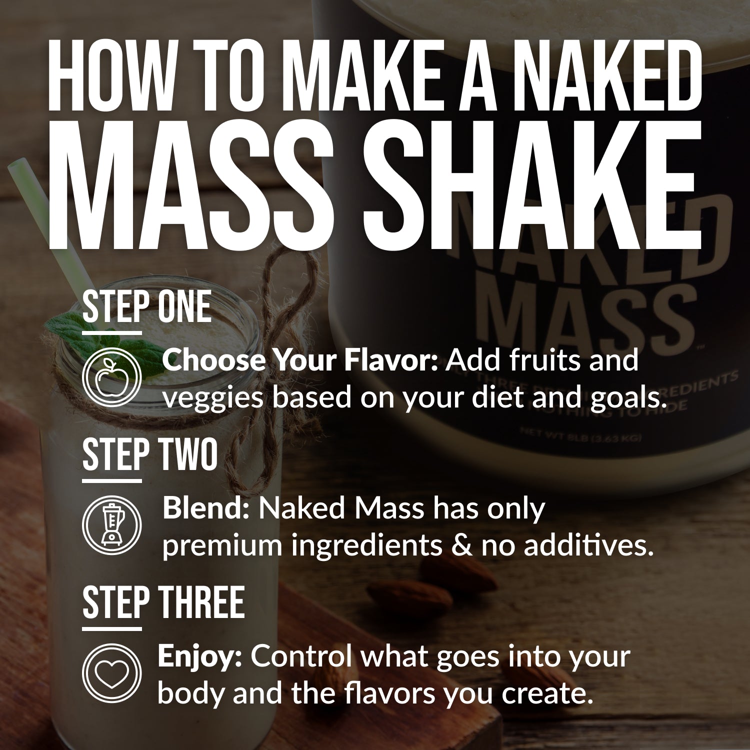 Strawberry Mass Gainer Protein Supplement - Strawberry with an Easy - Mix High - Calorie Formula