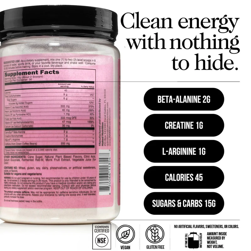 Strawberry Lemonade Pre Workout Supplement - Strawberry Lemonade with an Easy - Mix Workout Format