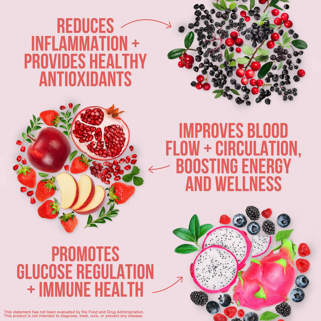 Red Fruit and Vegetable Blend Powder for Easy and Consistent Daily Use