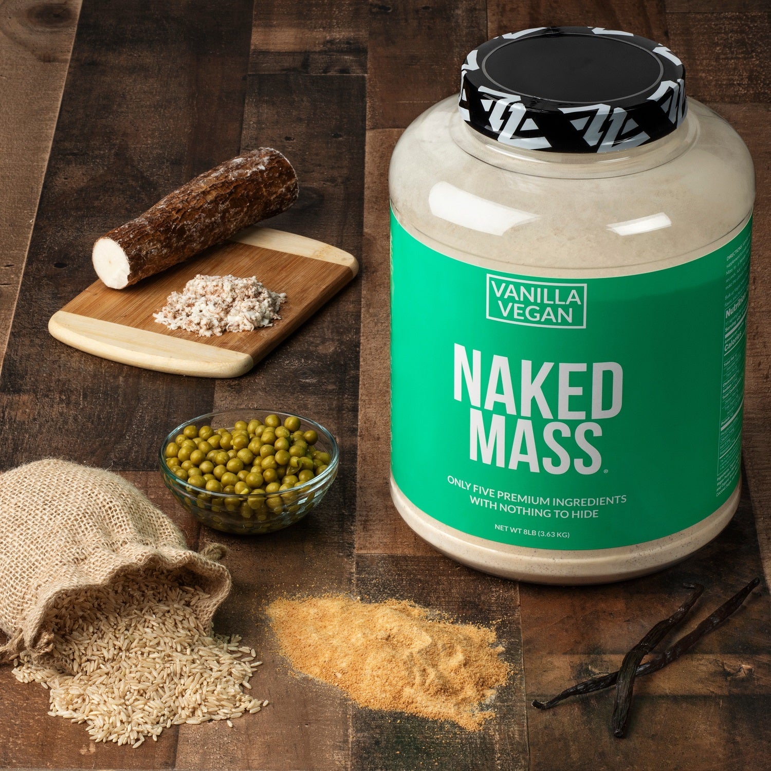 Vanilla Vegan Mass Gainer Supplement - Vanilla (Vegan) 12LB with an Easy - Mix High - Calorie Formula