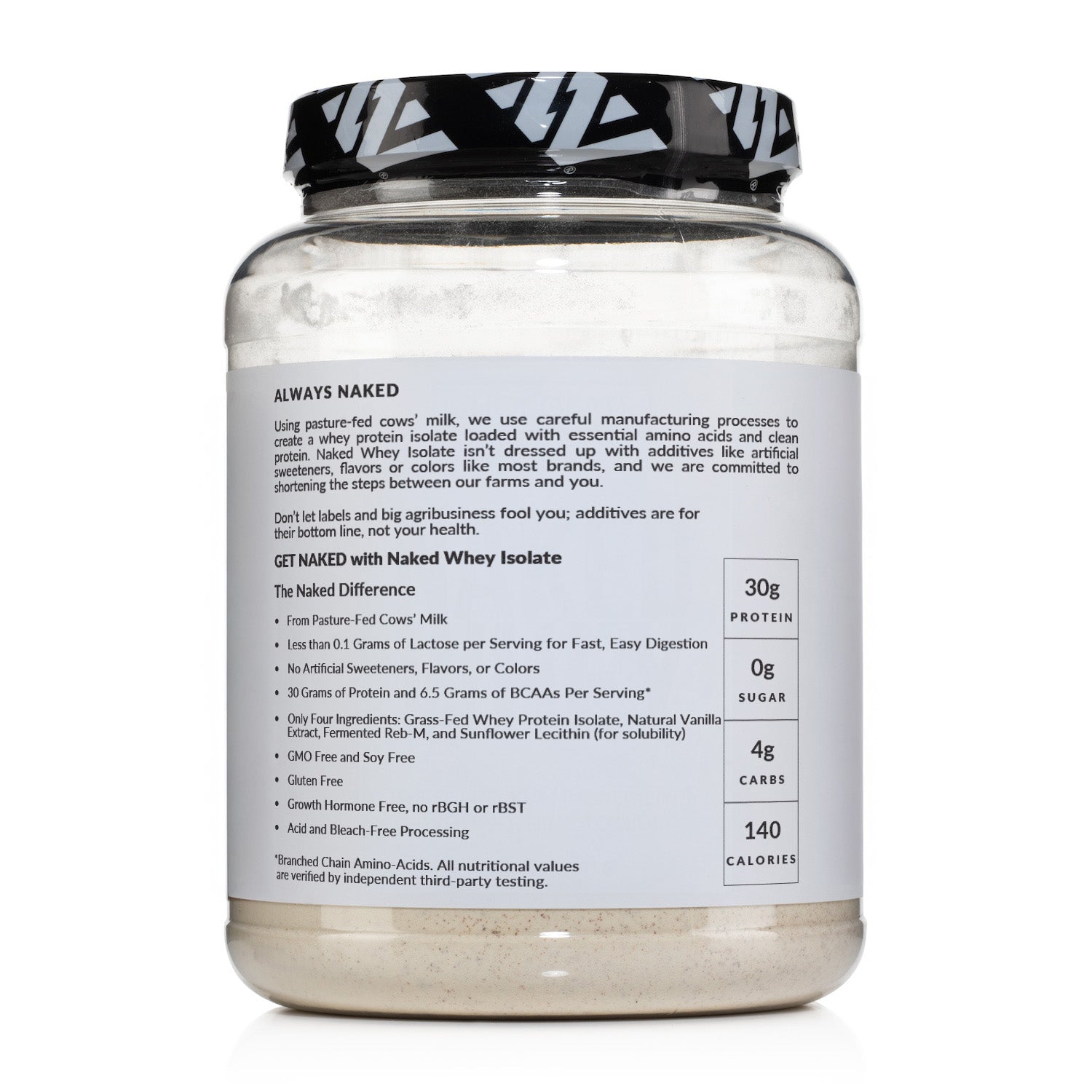 Vanilla Grass - Fed Whey Isolate Protein Powder - Vanilla for Easy Mixing at Home or On the Go