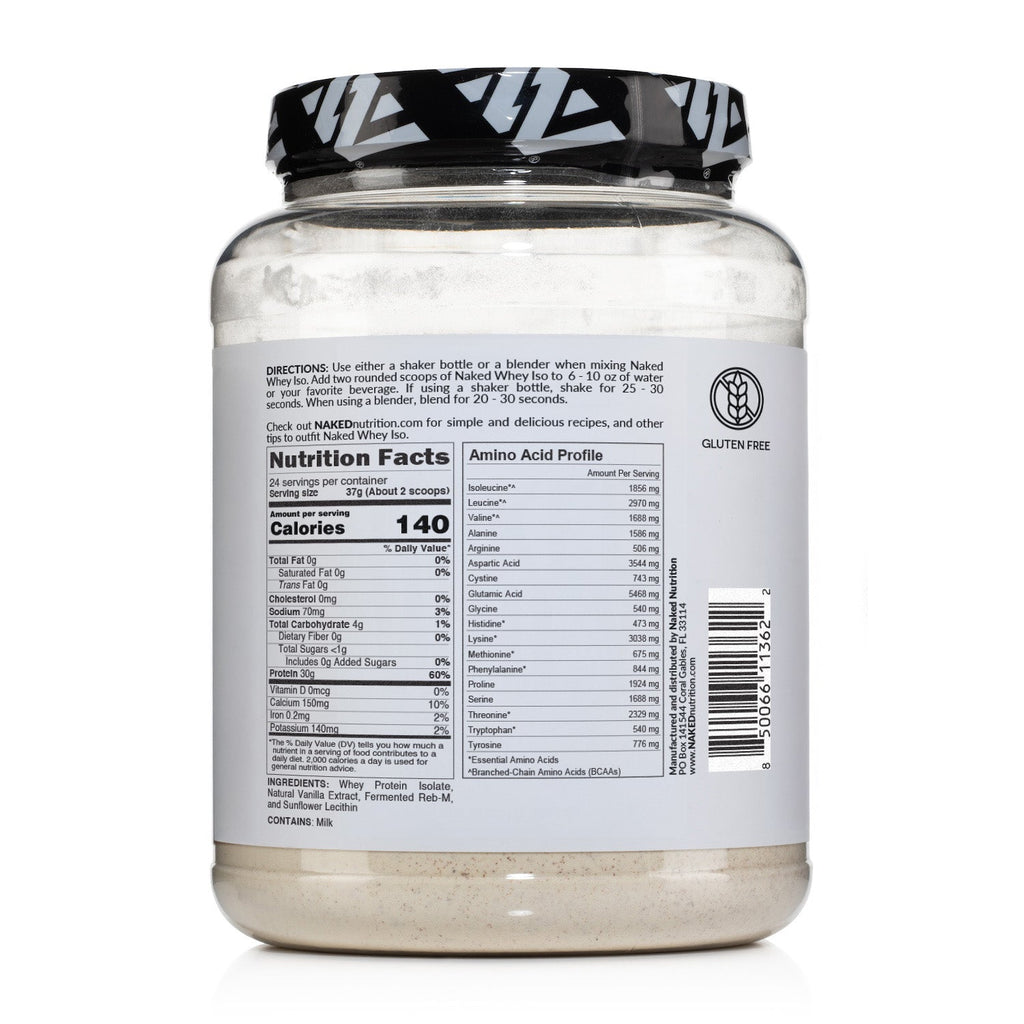 Vanilla Grass - Fed Whey Isolate Protein Powder - Vanilla for Easy Mixing at Home or On the Go