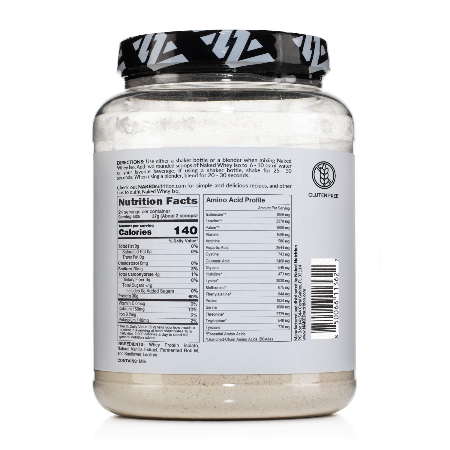 Vanilla Grass - Fed Whey Isolate Protein Powder - Vanilla for Easy Mixing at Home or On the Go