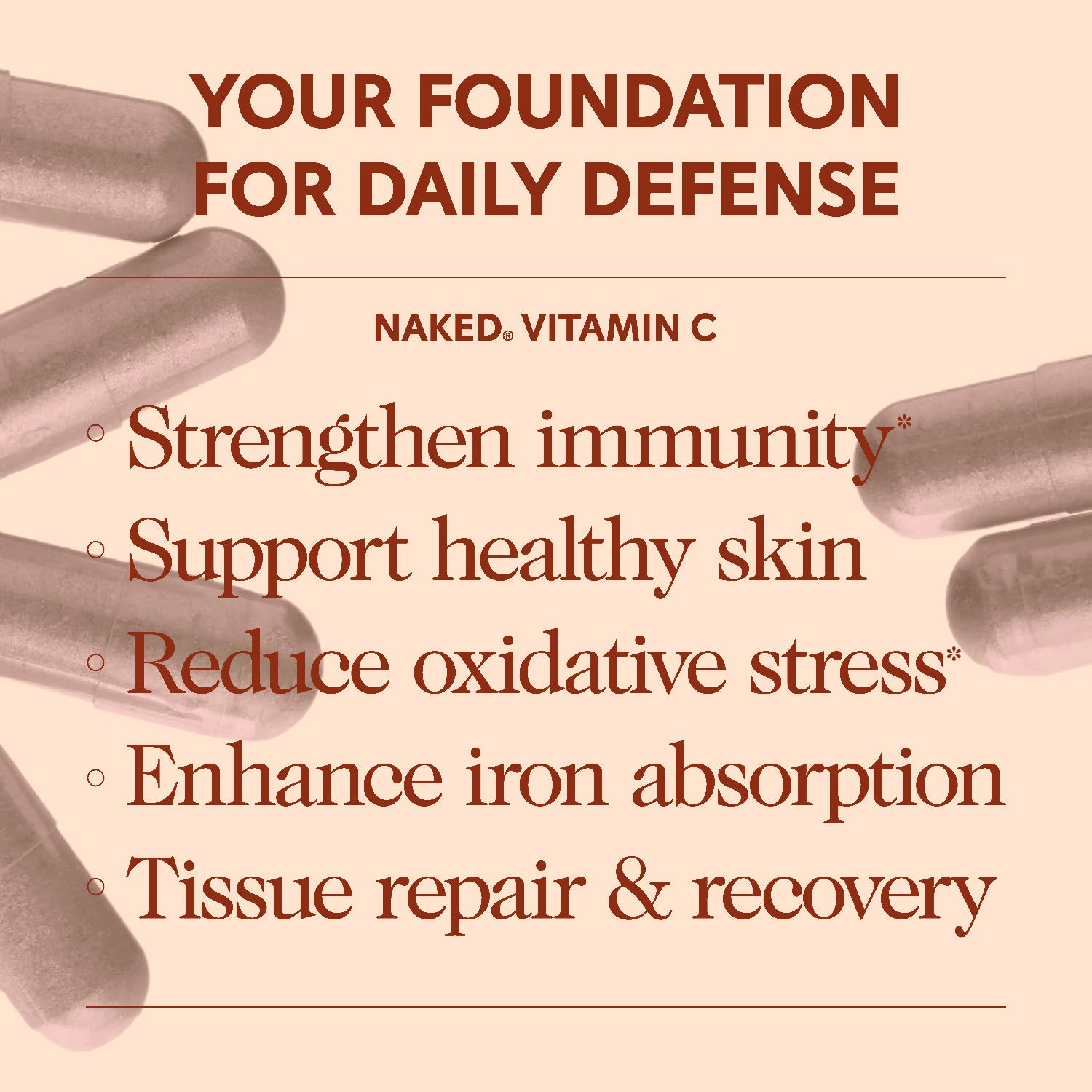 Daily Vitamin C Supplement - Vitamin C for Convenient Home or Travel Use