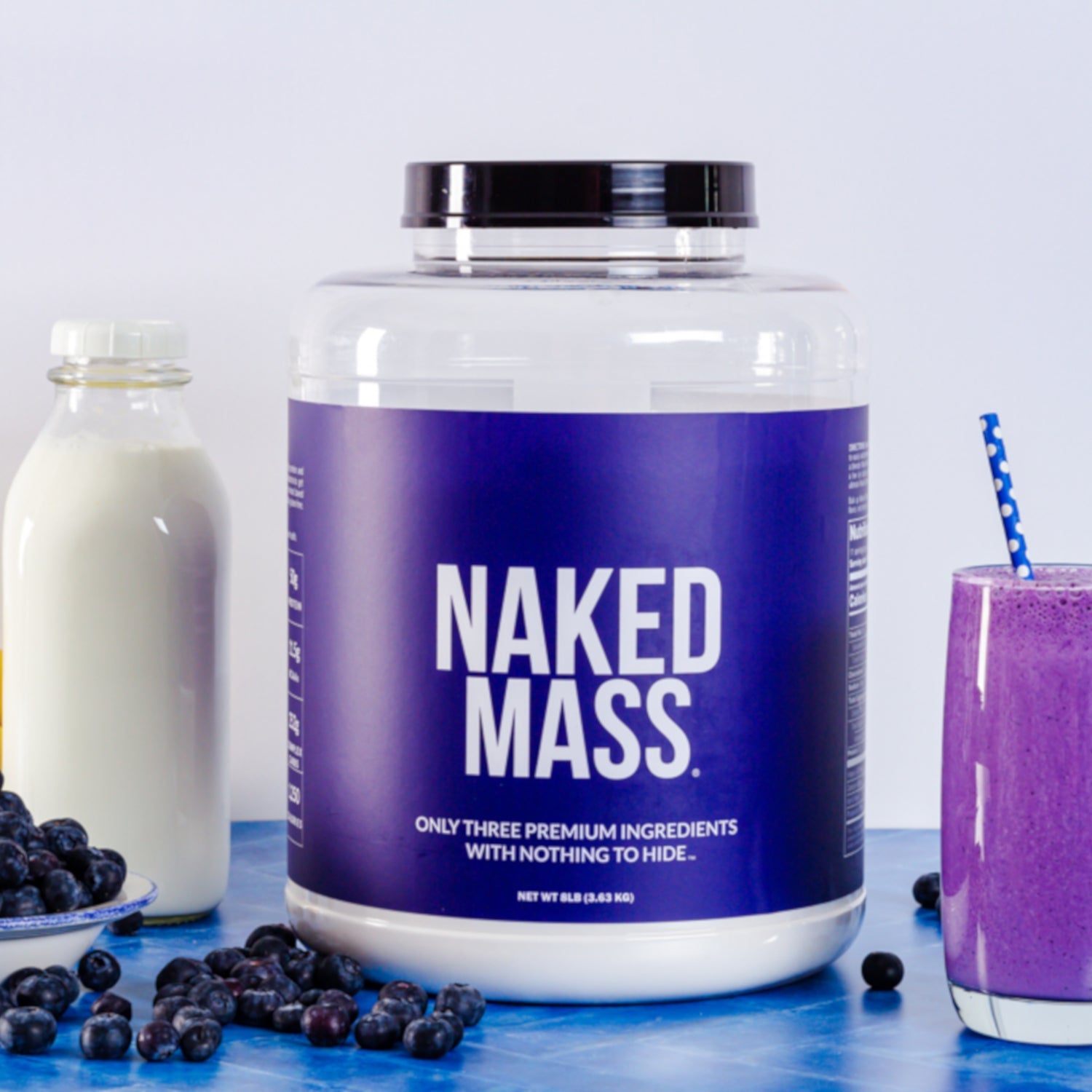 Mass Gainer Protein Supplement - Unflavored with an Easy - Mix High - Calorie Formula